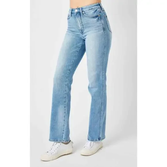 #1726 Judy Blue True to Size Tummy Control NWT Straight Leg Jeans 5-15 (27-32) - Picture 2 of 5